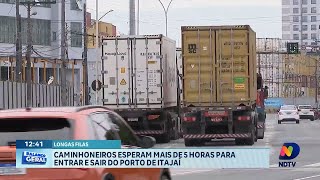 Fila no Porto de Itajaí causa transtornos para caminhoneiros