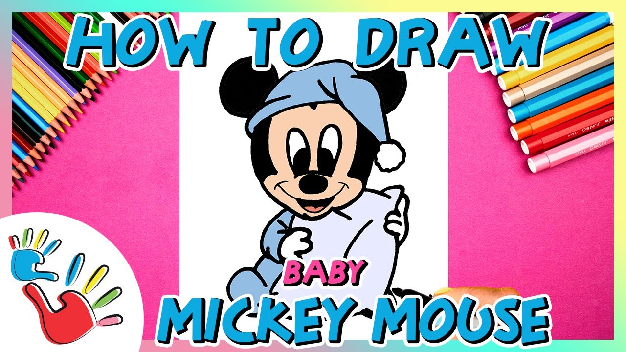 How To Draw Baby Mickey Mouse How To Draw Mickey Mouse Is Sleeping On