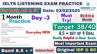 IELTS LISTENING PRACTICE TEST 2025 WITH ANSWERS | 03.02.2025