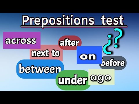Prepositions Grammar Test Youtube