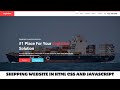 How to make a Shipping Company Website in HTML CSS and Javascript | Source code