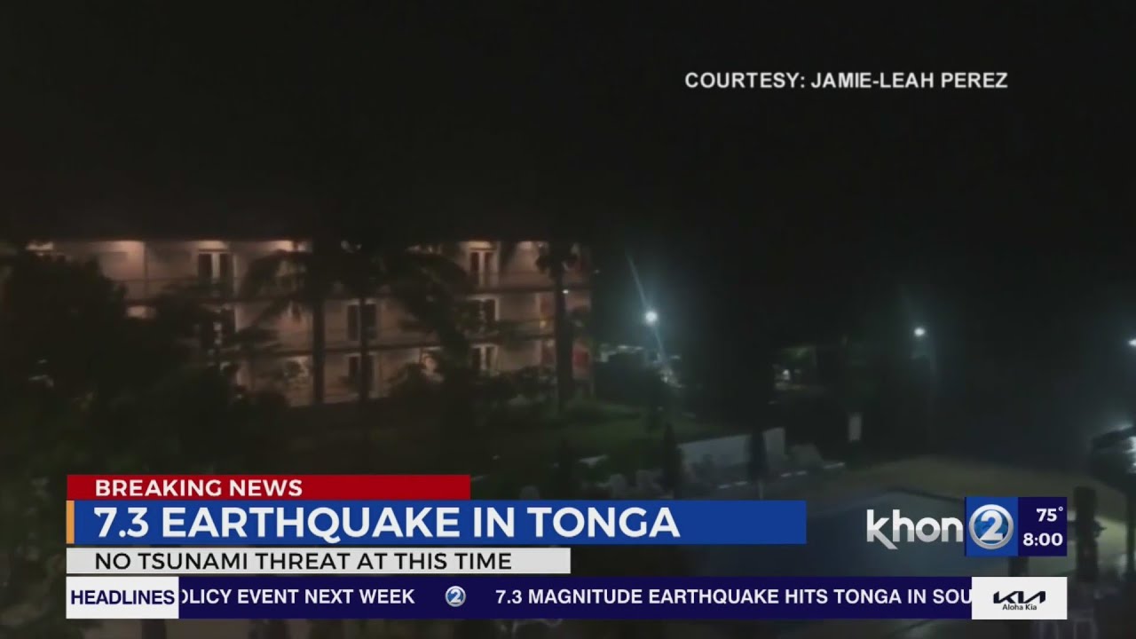 Tsunami Warning Lifted After Major Earthquake Near Tonga - YouTube