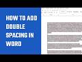 How to Add Double Spacing in Microsoft Word