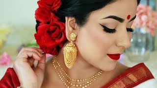 Traditional Pahela Baishakh Look 2019 (Only 2 eyeshadows)