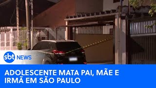 Adolescente mata a tiros o pai, mãe e irmã na capital paulista | #SBTNewsnaTV (20/05/24)