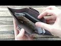 Trifold Minimalist Leather Wallet with Coin Pocket, Wallet from Buffalo Leather