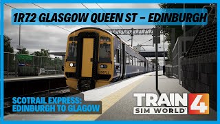 TSW4 | 1R72 Glasgow Queen St - Edinburgh | Scotrail Class 158 | Scotrail Express | AWS DSD