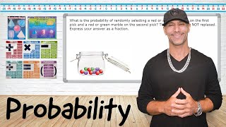 Probability - Without Replacement #ProbabilityTutorial #MathHelp #StepByStepMath #LearnMath