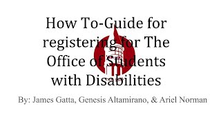 How to guide for registering with the OSD