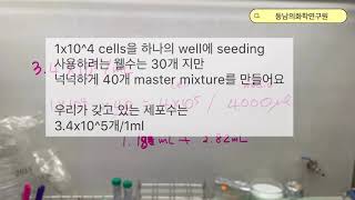 (주)동남의화학연구원_cell counting, cell seeding in 96well plate