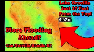 Lake Oroville Just 37 Feet From the Top