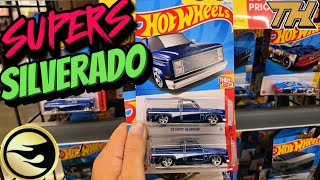 HOT WHEELS SUPER TREASURE HUNT CHEVY SILVERADO, CYBERTRUCK AND VOLKSWAGEN BUMBLEBEE.