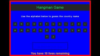 Hangman Game using Vanilla JS in JavaScript