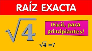 RAIZ CUADRADA DE 4 - COMO CALCULAR LA RAÍZ CUADRADA DE 4 | Facil para principiantes | #raizcuadrada