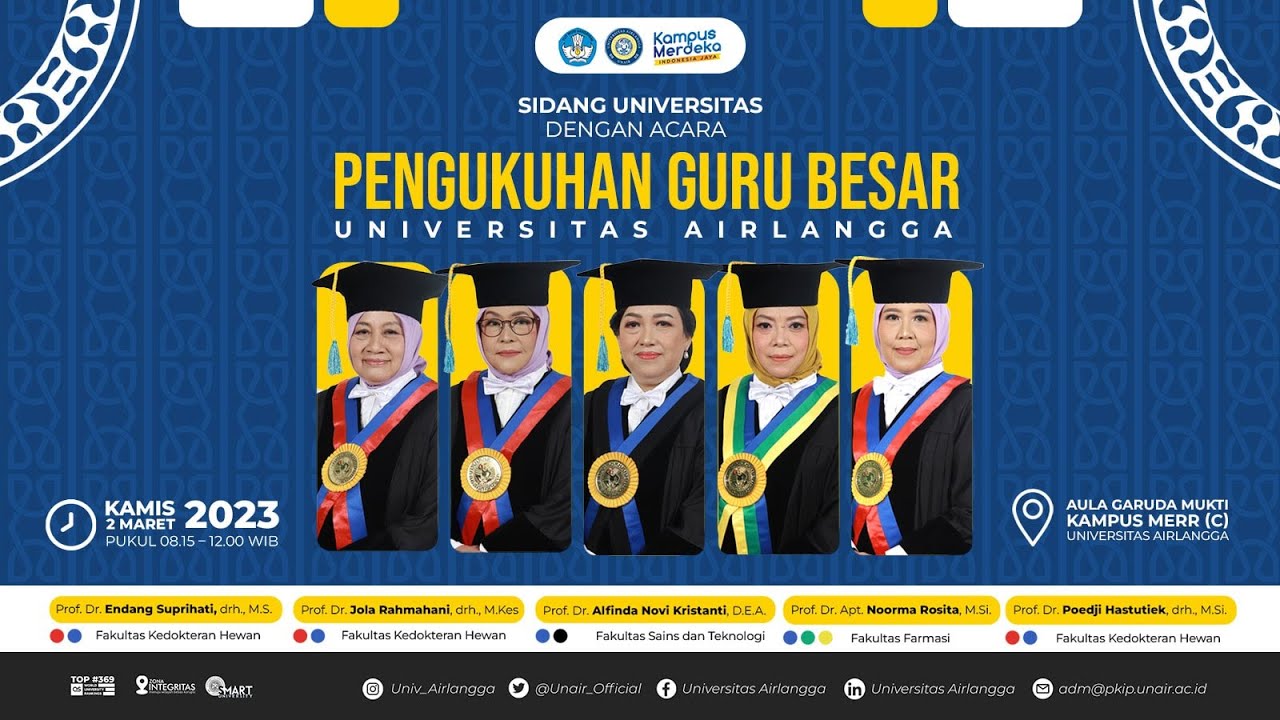 Pengukuhan Guru Besar Universitas Airlangga - YouTube