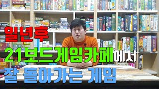 1년이 지난 현재 카페에서 많이 돌아가는 게임 [A board game that is played a lot in the 21 board game cafe after 1 year]