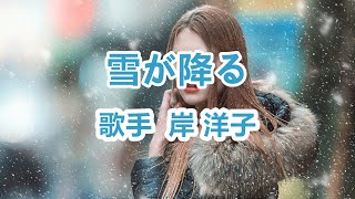 雪が降る～唄 岸 洋子 (日本NHK紅白歌合戦出演者)