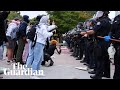 Police clear student encampment and clash with activists at UC Irvine