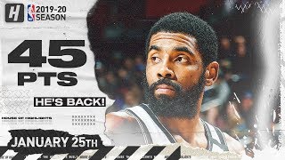 Kyrie Irving 45 Pts Full Highlights | Nets vs Pistons | January 25, 2020