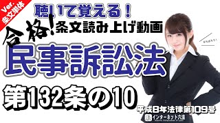 【条文読み上げ】民事訴訟法 第132条の10【条文単体Ver.】