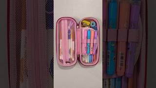 Filling my pink unicorn pencil case with cute stationery for girls #stationery #asmr #cutestationery