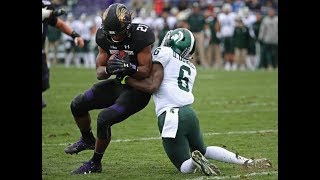 Justin Jackson (Northwestern RB) vs Michigan State - 2017