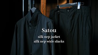 【シルクネップ!!!】satou / silk nep jacket / silk nep wide slacks