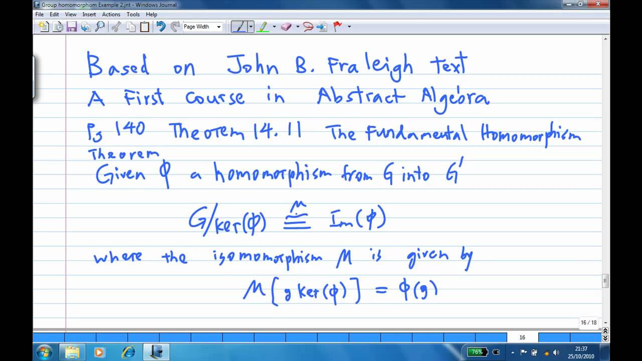 Fundamental Homomorphism Theorem.mp4 - YouTube