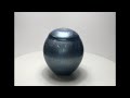 legendurn crystal glass cremation urn blue frost 300361