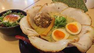 天下一品のこってり風でむちゃくちゃ旨いラーメンが京都駅前に現れた！【チャーシュー麺(肉爆弾)＆チャーシュー丼】背脂系から濃厚ラーメンにチェンジ【らーめん恵比朱】KyotoRamen