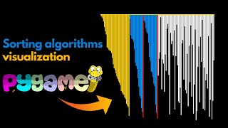 Sorting algorithms visualization using pygame