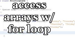 How To Access Array Values Using For Loop | Beginner Java