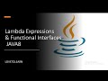 functional interface and lambda expressions in  #java8
