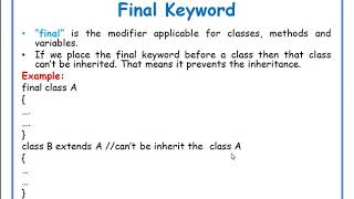 Final Keyword in java in Telugu || JAVA in Telugu Lecture-28