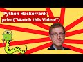 Hackerrank Python Solutions | Print Hello World Easy Problem