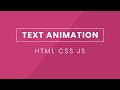 Typing Text Animation using HTML CSS Javascript