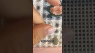 This bargello wave variation is easy to compensate and a perfect background stitch for sky or water