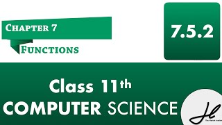 7.5.2 Python standard library (module) || Computer science class 11 || ch-7
