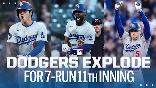 7-RUN 11TH INNING! The Dodgers lineup WENT OFF in extras!