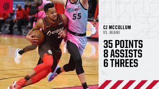 CJ McCollum (35 PTS, 8 AST) Highlights | Trail Blazers vs. Heat | March 25, 2021