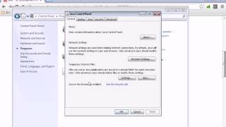 Disable Java in all browser using Java Control Panel