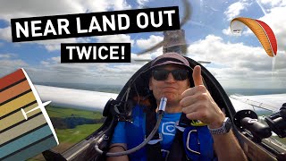 Glider vs Paraglider. Getting Low. Twice...