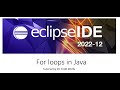 Java Tutorial 5: How to create for loops in Java and create a nested for loop