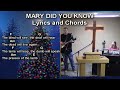 mary did you know christmas song with lyrics and chords