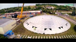 SiGa-Tech - Installation of self supporting aluminium domes on primary clarifiers at Koziegłowy WWTP