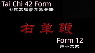 42式太极拳分解教学（第十二式）【右单鞭】TAI CHI 42 FORM (Form 12）Sun Style Single Whip Right