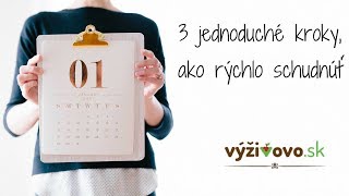 3 jednoduché kroky, ako rýchlo schudnúť