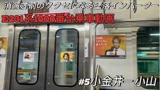 クセになる消滅寸前の墜落インバーター！E231系1000番台乗車動画#5小金井ー小山