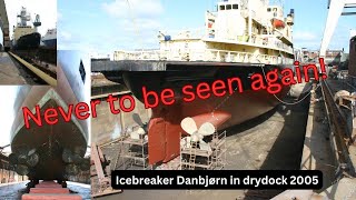 Icebreaker Danbjørn  in dry dock 2005. Isbryderen Danbjørn i tørdok 2005. 20 min.