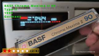 BASF Chrome Maxima II 90 Type II Germany 1990. Test for agfabasf.com